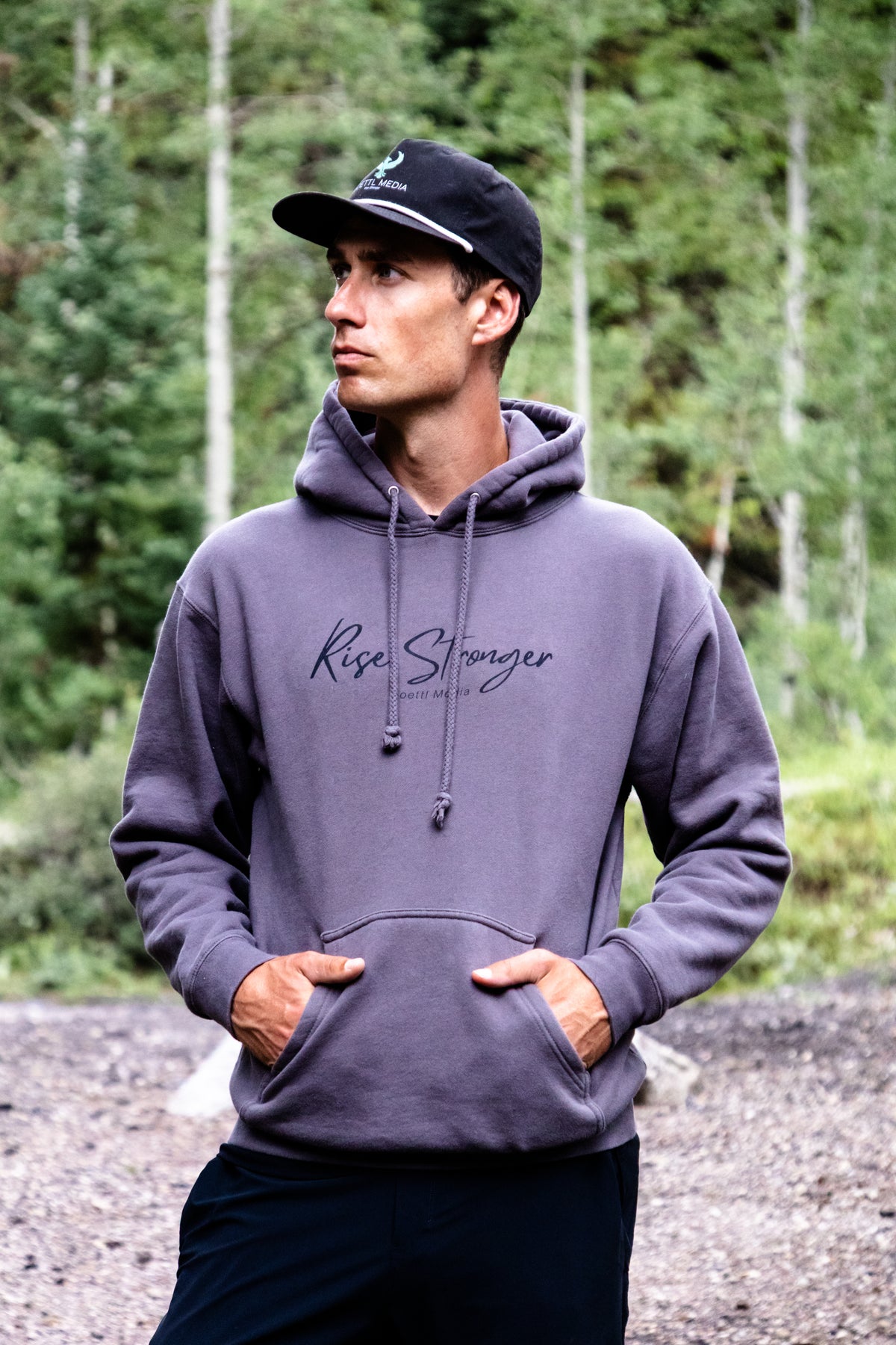 RISE STRONGER Unisex Heavyweight Hooded Sweatshirt | Independent Trading Co. IND4000