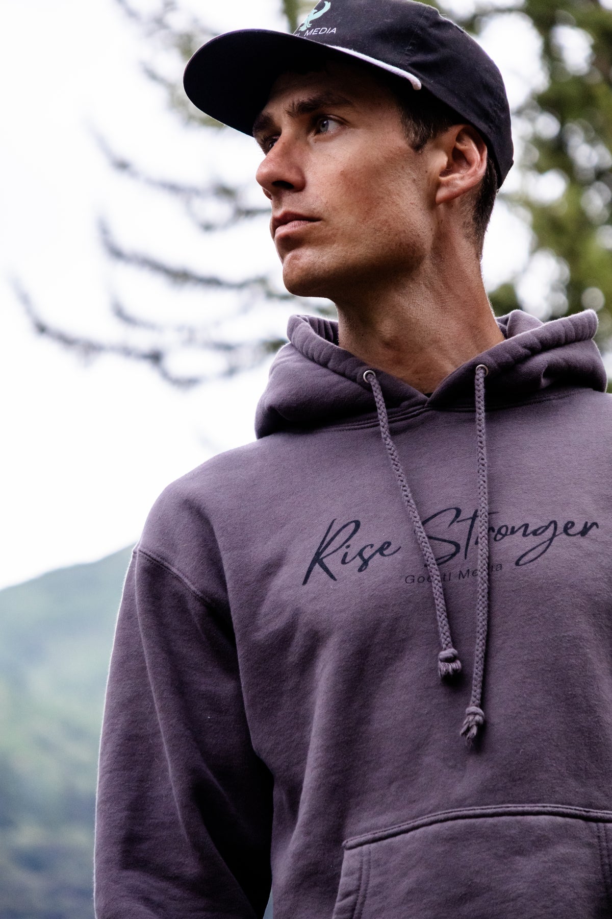 RISE STRONGER Unisex Heavyweight Hooded Sweatshirt | Independent Trading Co. IND4000